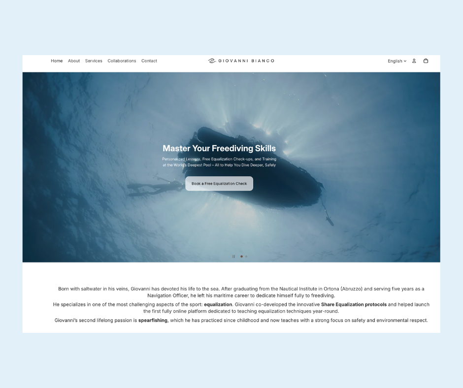 Giovanni Bianco Freediving project